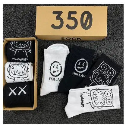 Hip Hop Style Breathable Mid Tube Socks Bundle 4x