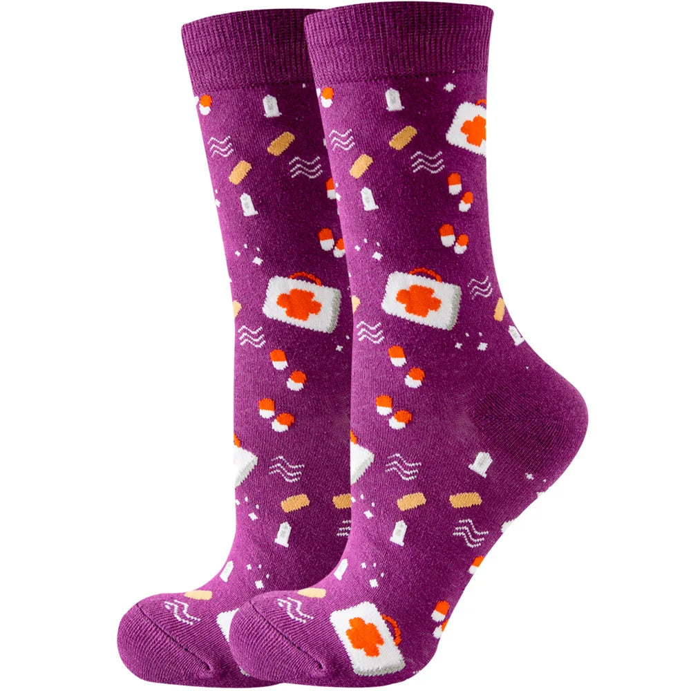 Colored Cartoonish Designed Socks