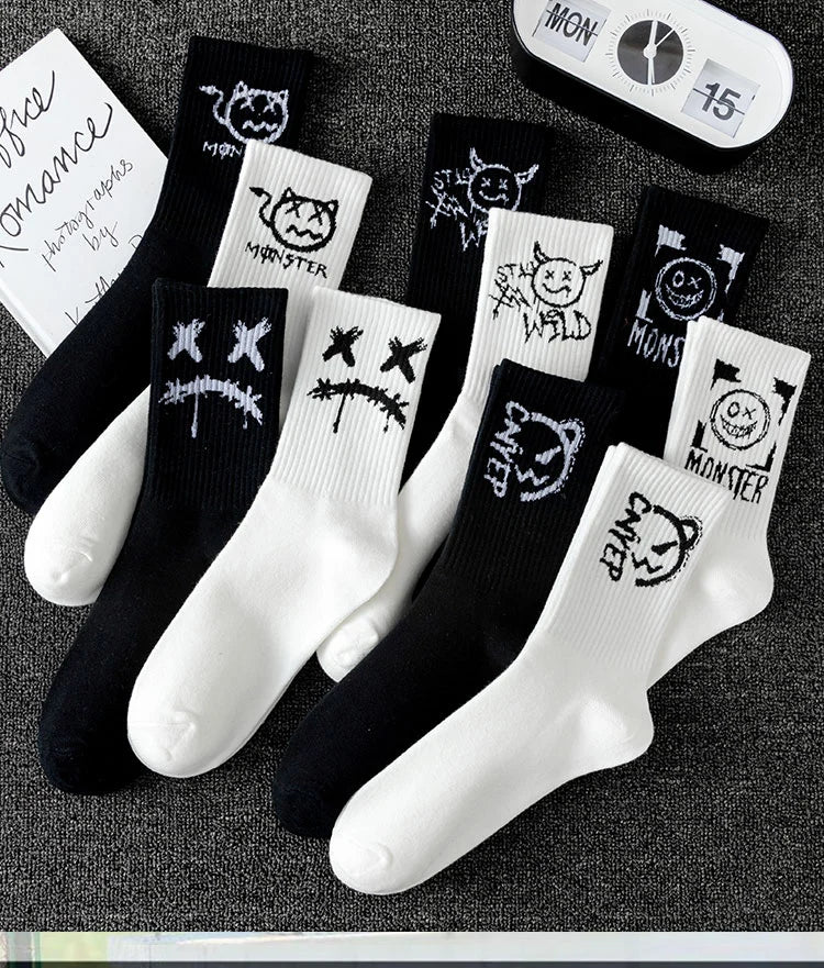 Black and White Special Design Socks Bundle 10x