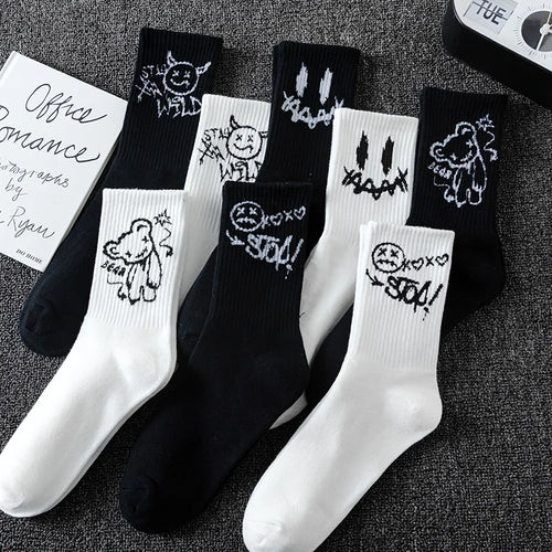 Black and White Special Design Socks Bundle 10x