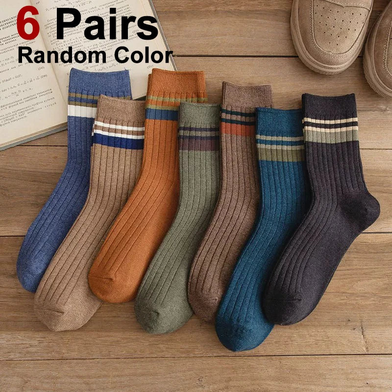 Solid Color Striped Mid Tube Socks Bundle 6x/12x
