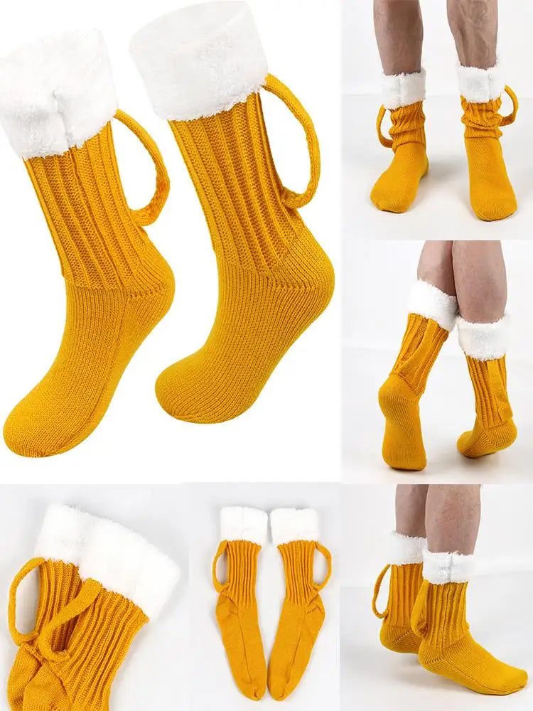 Beer Mug Knitted Socks